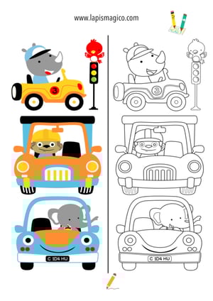 Desenhos de carros espetaculares para colorir, ficha pdf nº17