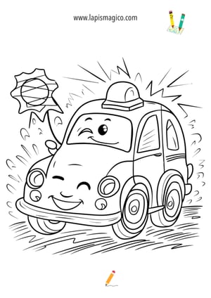 Desenhos de carros espetaculares para colorir, ficha pdf nº19