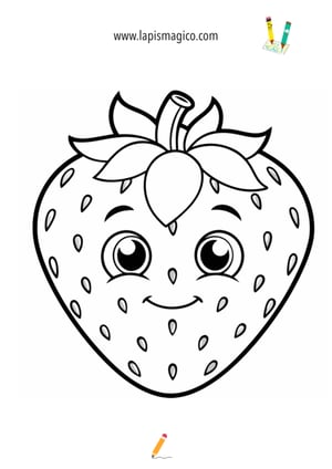 Desenhos de frutas para colorir, ficha pdf nº1
