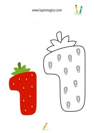 Desenhos de frutas para colorir, ficha pdf nº7