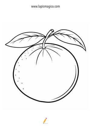 Desenhos de laranjas e tangerinas  para colorir, ficha pdf nº1