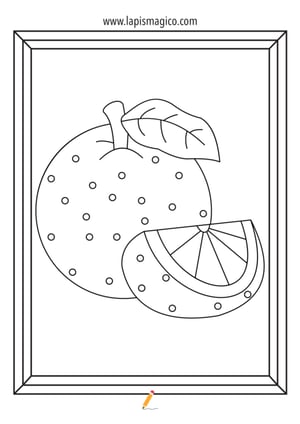 Desenhos de laranjas e tangerinas  para colorir, ficha pdf nº6
