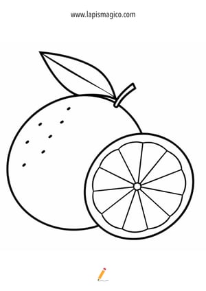 Desenhos de laranjas e tangerinas  para colorir, ficha pdf nº8