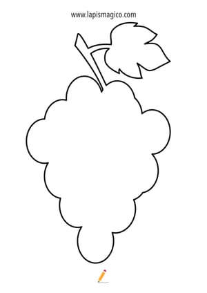 Desenhos de cachos de uvas para colorir, ficha pdf nº1