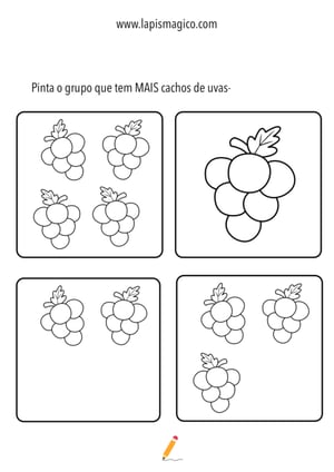 Desenhos de cachos de uvas para colorir, ficha pdf nº8