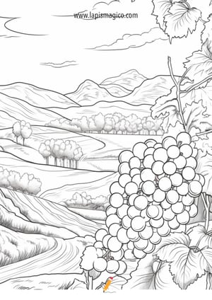 Desenhos de cachos de uvas para colorir, ficha pdf nº14
