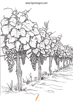 Desenhos de cachos de uvas para colorir, ficha pdf nº17