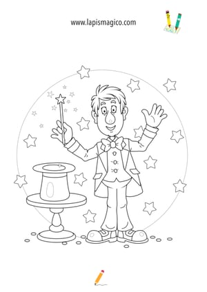 Desenhos de magia  para colorir, ficha PDF nº17