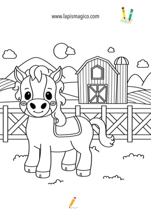 Desenhos de animais da quinta para colorir, ficha pdf nº3