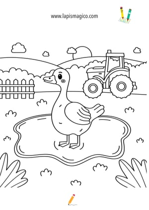 Desenhos de animais da quinta para colorir, ficha pdf nº5