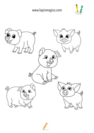 Desenhos de animais da quinta para colorir, ficha pdf nº6