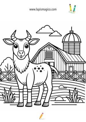 Desenhos de animais da quinta para colorir, ficha pdf nº8