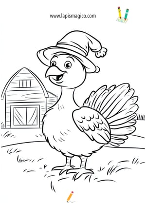 Desenhos de animais da quinta para colorir, ficha pdf nº10