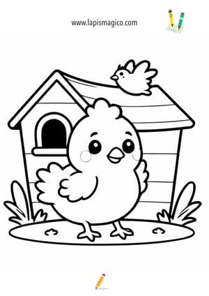 Desenhos de animais da quinta para colorir, ficha pdf nº12