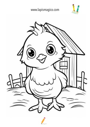 Desenhos de animais da quinta para colorir, ficha pdf nº16