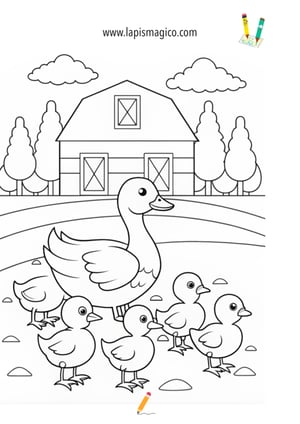 Desenhos de animais da quinta para colorir, ficha pdf nº18