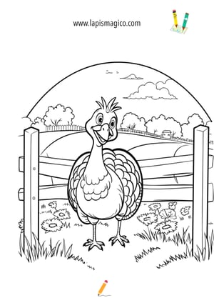 Desenhos de animais da quinta para colorir, ficha pdf nº19