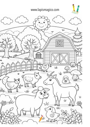 Desenhos de animais da quinta para colorir, ficha pdf nº22
