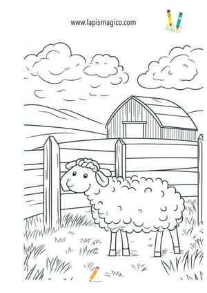 Desenhos de animais da quinta para colorir, ficha pdf nº23