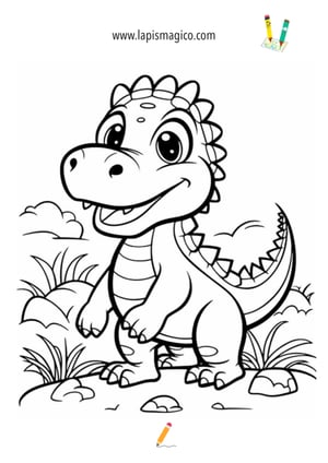 Desenhos de dinossauros para colorir, ficha pdf nº2
