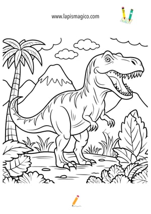 Desenhos de dinossauros para colorir, ficha pdf nº4