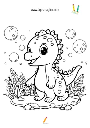 Desenhos de dinossauros para colorir, ficha pdf nº5
