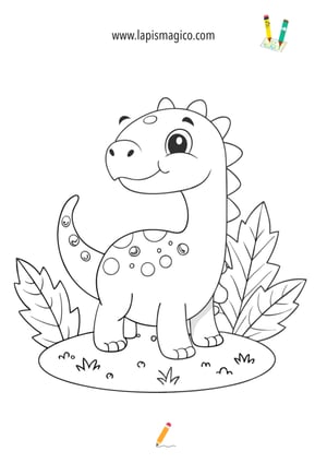 Desenhos de dinossauros para colorir, ficha pdf nº6