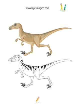 Desenhos de dinossauros para colorir, ficha pdf nº9