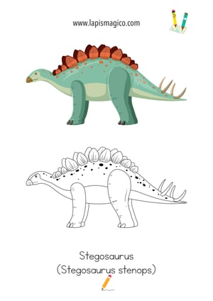 Desenhos de dinossauros para colorir, ficha pdf nº10