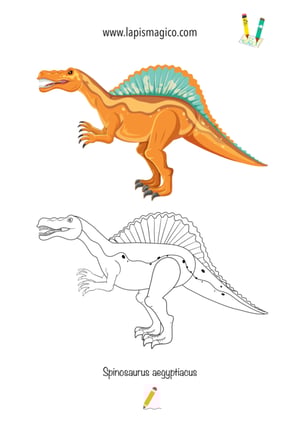 Desenhos de dinossauros para colorir, ficha pdf nº11