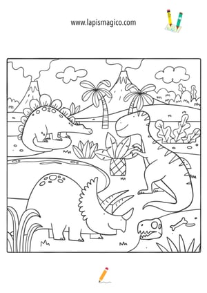 Desenhos de dinossauros para colorir, ficha pdf nº12