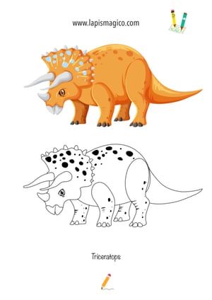 Desenhos de dinossauros para colorir, ficha pdf nº13