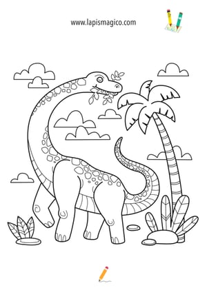 Desenhos de dinossauros para colorir, ficha pdf nº14