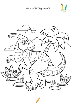 Desenhos de dinossauros para colorir, ficha pdf nº16