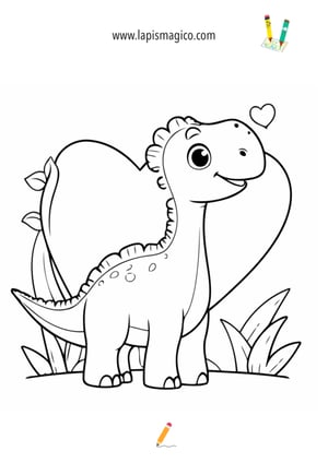Desenhos de dinossauros para colorir, ficha pdf nº18