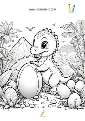 Desenhos de dinossauros para colorir, ficha pdf nº19