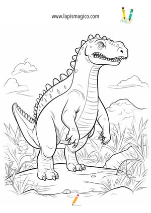Desenhos de dinossauros para colorir, ficha pdf nº20