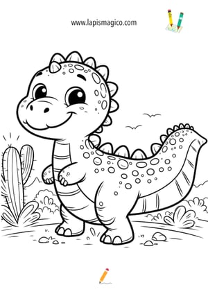 Desenhos de dinossauros para colorir, ficha pdf nº22