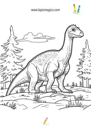 Desenhos de dinossauros para colorir, ficha pdf nº23