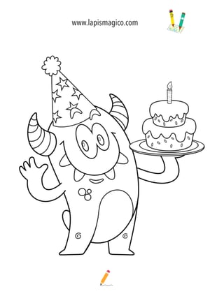 Desenhos de aniversários para colorir, ficha pdf nº21