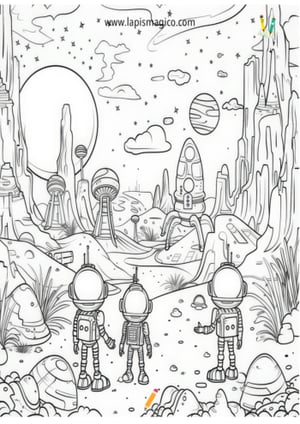 Desenhos de mundos imaginários para colorir, ficha pdf nº5
