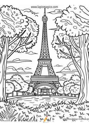 Desenhos de Torre Eiffel para colorir, ficha pdf nº6