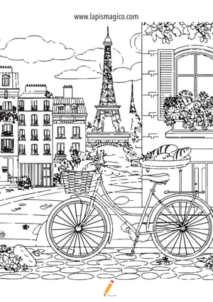 Desenhos de Torre Eiffel para colorir, ficha pdf nº7