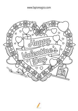 Desenhos de Dia dos Namorados para colorir, ficha pdf nº3