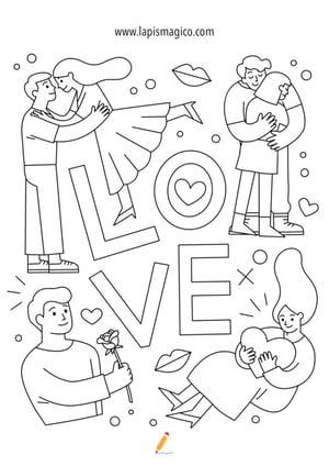 Desenhos de Dia dos Namorados para colorir, ficha pdf nº6