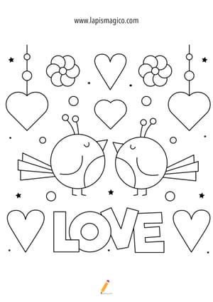 Desenhos de Dia dos Namorados para colorir, ficha pdf nº7