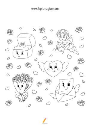 Desenhos de Dia dos Namorados para colorir, ficha pdf nº12