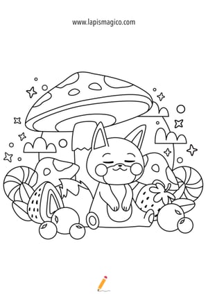 Desenhos de kawaii, ficha pdf nº9