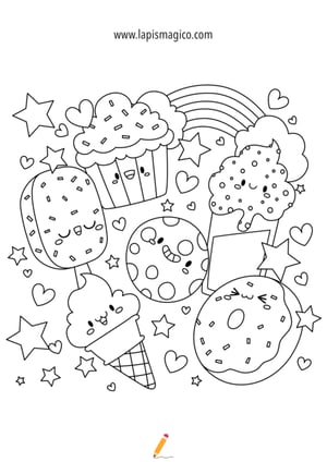 Desenhos de kawaii, ficha pdf nº24