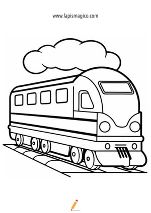 Desenhos de comboios espetaculares para colorir, ficha pdf nº2